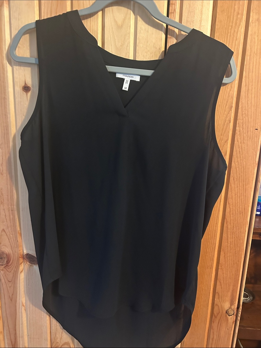 Maurices Black Sleeveless V-Neck Blouse